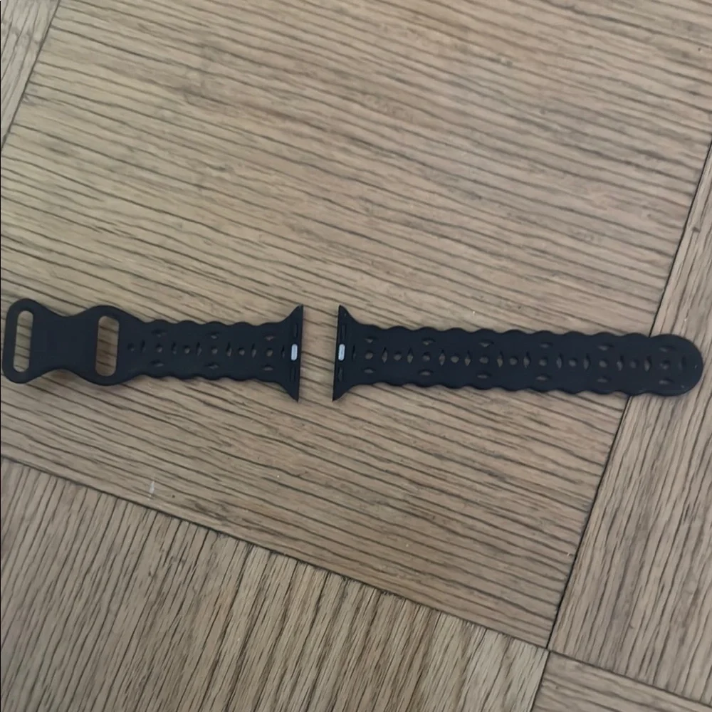 Black Silicone Apple Watch Band